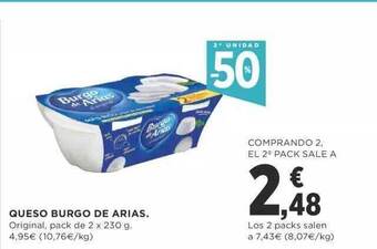 Supercor 2a unidad -50% queso burgo de arias oferta