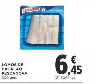 Supercor Lomos de bacalao pescanova oferta