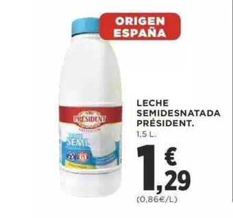 Supercor Leche semidesnatada président oferta