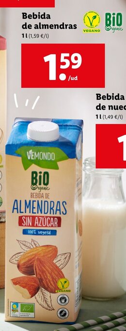 Lidl Bebida de almendras oferta