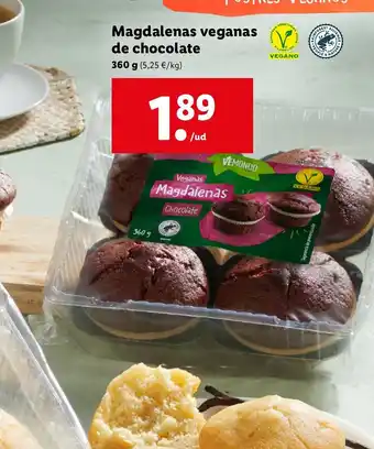 Lidl Magdalenas veganas de chocolate oferta