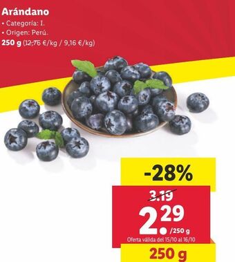 Lidl Arándanos oferta