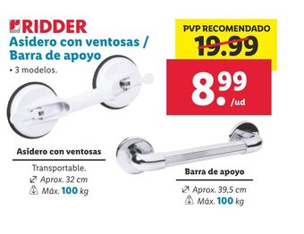 Lidl Ridder Asidero Con Ventosas / Barra De Apoyo oferta