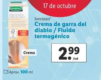 Lidl Crema De garra Del Diable / Fluido Termogénico oferta