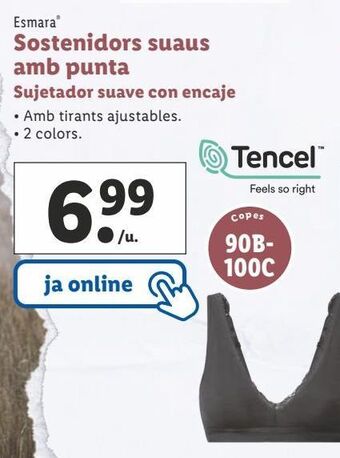 Lidl Sujetador esmara oferta