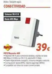 Zbitt Proy fritz! 39€ fritz!repeater 600 repetidor wi-fi para connes estables y ripidas de hasta 500 mbps (2.4 ghz) can wi-fi n oferta