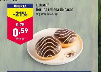 ALDI Berlina rellema de cacao oferta