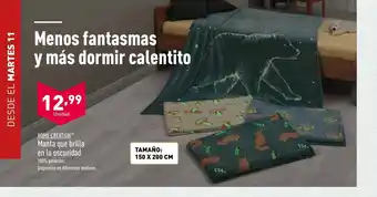 ALDI Manta Que Brilla En La Oscuridad oferta