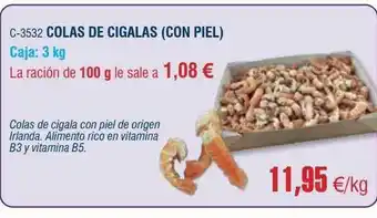 Abordo Colas de cigalas (con piel) oferta