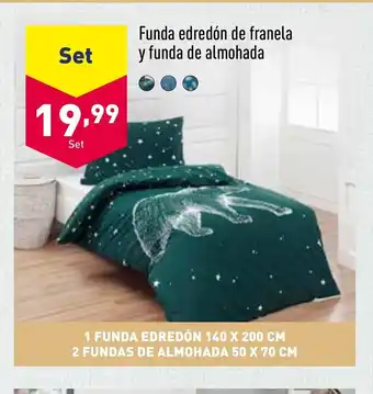 ALDI Funda Edredon De Franela Y Funda De Almohada oferta