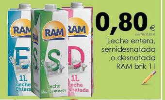 Cash Ifa Leche entera semidesnatada o desnatada ram brik oferta