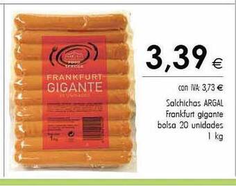 Cash Ifa Salchichas argal frankfurt gigante bolsa 20 oferta