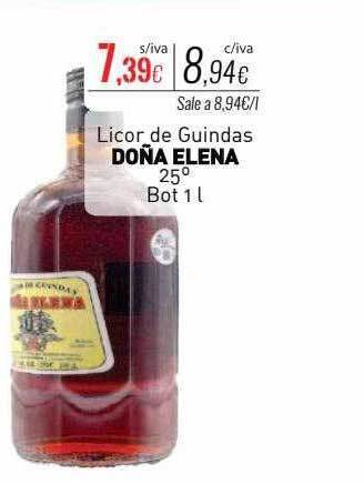 Cuevas Cash Licor de guindas doña elena oferta