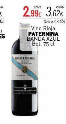 Cuevas Cash Vino rioja paternina banda azul oferta