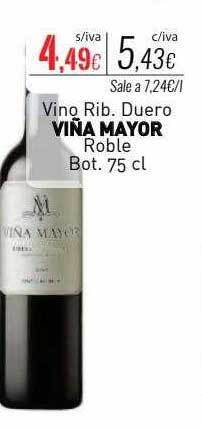 Cuevas Cash Vino rib. duero viña mayor roble bot oferta