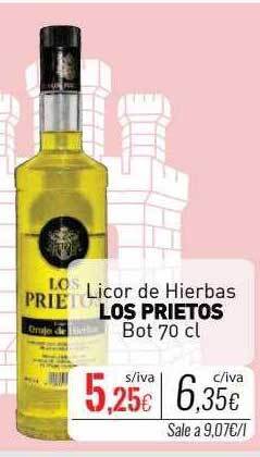 Cuevas Cash Licor de hierbas los prietos bot oferta