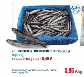 Abordo Boquerón entero grande oferta