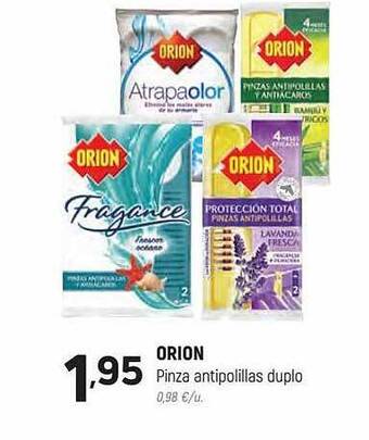 Coviran Orion pinza antipolillas duplo oferta