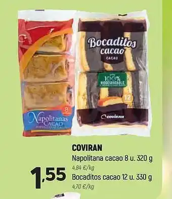 Coviran Coviran napolitana cacao bocaditos cacao oferta