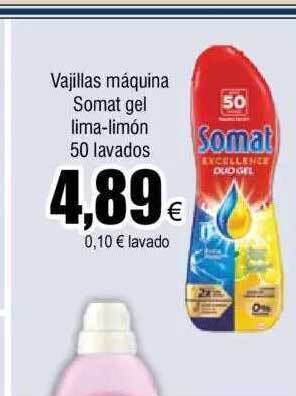 FROIZ Vajillas máquina somat gel lima-limón 50 lavados oferta