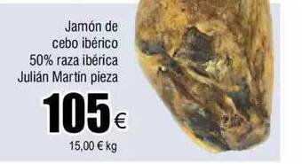 FROIZ Jamón de cebo ibérico 50% raza ibérica julián martin pieza oferta