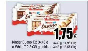 FROIZ Kinder bueno t.2 o white oferta