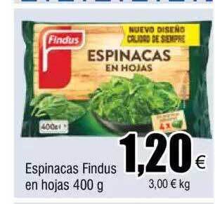 FROIZ Espinacas findus en hojas oferta