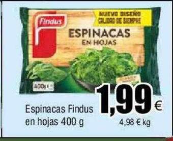 FROIZ Espinacas findus en hojas oferta