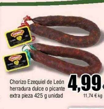 FROIZ Chorizo ezequiel de león herradura dulce o picante extra pieza oferta