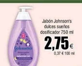 FROIZ Jabón johnson's dulces sueños dosificador oferta