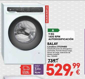 Worten Balay lavadora 3ts394bd oferta