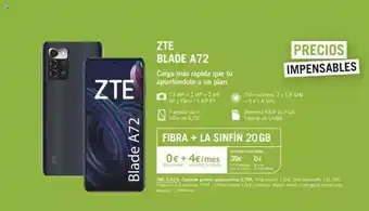 Yoigo Zte blade a72 oferta
