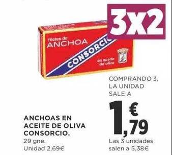 Supercor Anchoas en aceite de oliva consorcio oferta