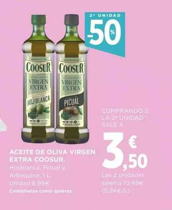 Supercor 2a unidad -50% aceite de oliva virgen extra coosur oferta
