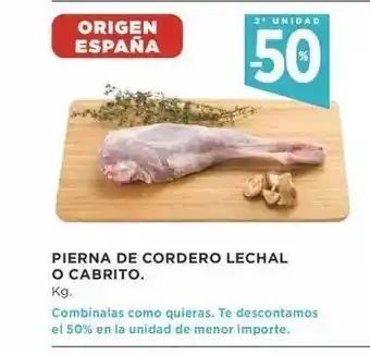 Supercor 2a unidad -50% pierna de cordero lechal o cabrito oferta