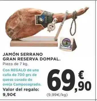 Supercor Jamón serrano gran reserva dompal oferta
