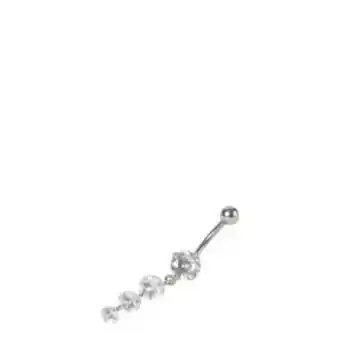 14g triple crystal dangle belly ring