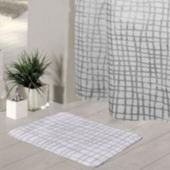 BricoCentro Alfombra baño foam fibra optica 60x40cm oferta