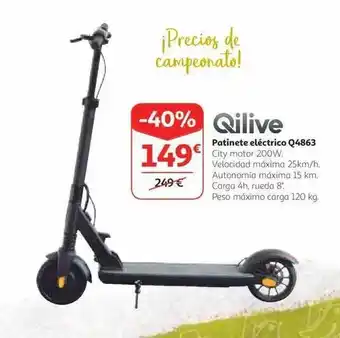 Alcampo Qilive Patinete Eléctrico LQ4863 oferta