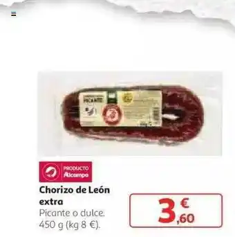 Alcampo Chorizo De Léon Extra 450g oferta