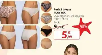 Alcampo Playtex Pack 2 Bragas oferta