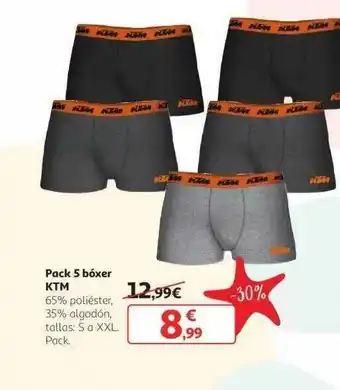 Alcampo Ktm Pack 5 Bóxer oferta