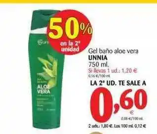 Alimerka Gel Baño Aloe Vera Unnia 750ml oferta