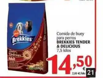 Alimerka Comida De Buey Para Perros Brekkies Tender & Delicious 7,5 kilos oferta