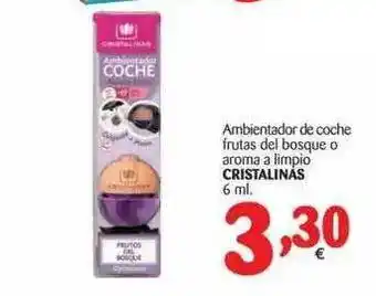 Alimerka Ambientador De Coche Frutas Del Bosque O Aroma A Limpio Cristalinas 6ml oferta