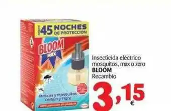 Alimerka Inseticida Eléctrico Mosquitos Max O Zero Bloom Recambio oferta