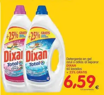 Alimerka Detergente En Gel Azul O Adiós Al Separar Dixan 60 lavados + 25% Gratis oferta
