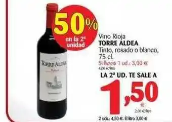 Alimerka Vino Rioja Torre Aldea Tinto Rosado O Blanco 75cl oferta