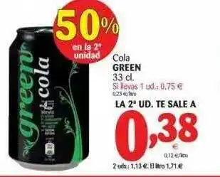 Alimerka Cola Green 33cl oferta