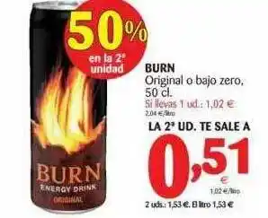 Alimerka Burn Original O Bajo Zero 50cl oferta